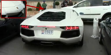 Video: Lamborghini beim Parken gecrasht