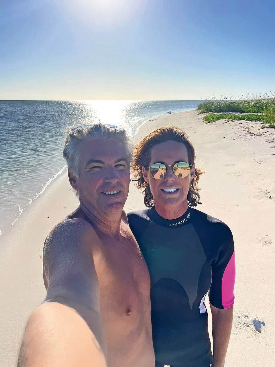 Sundowner: Kathi Stumpf und Alex Beza in Miami.