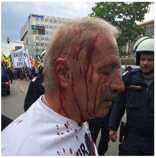 Krawalle bei Identitären-Demo in Wien