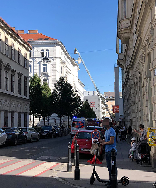 Brand im siebten Bezirk