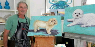 George W. Bush versucht sich als Maler 