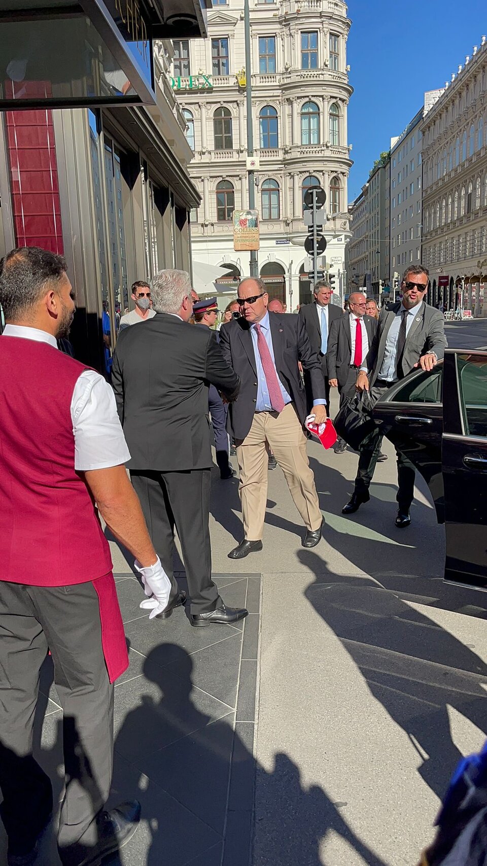 Fürst Albert in Wien angekommen