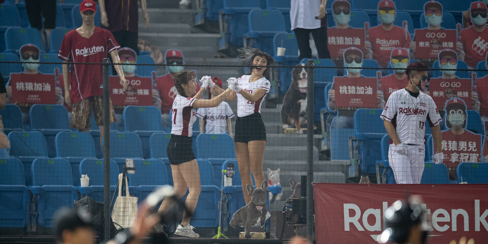 Trommel-Roboter bei Baseball in Taiwan