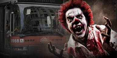 Horror-Clown terrorisiert Linien-Bus