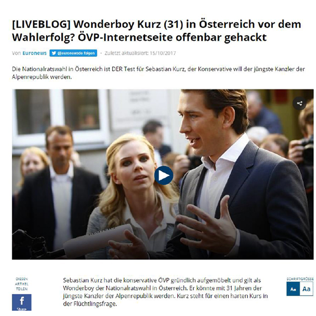 Medien machen Kurz zu Donau-Messias