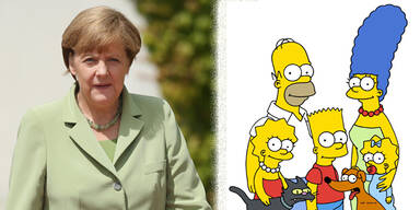 Angela Merkel und Die Simpsons