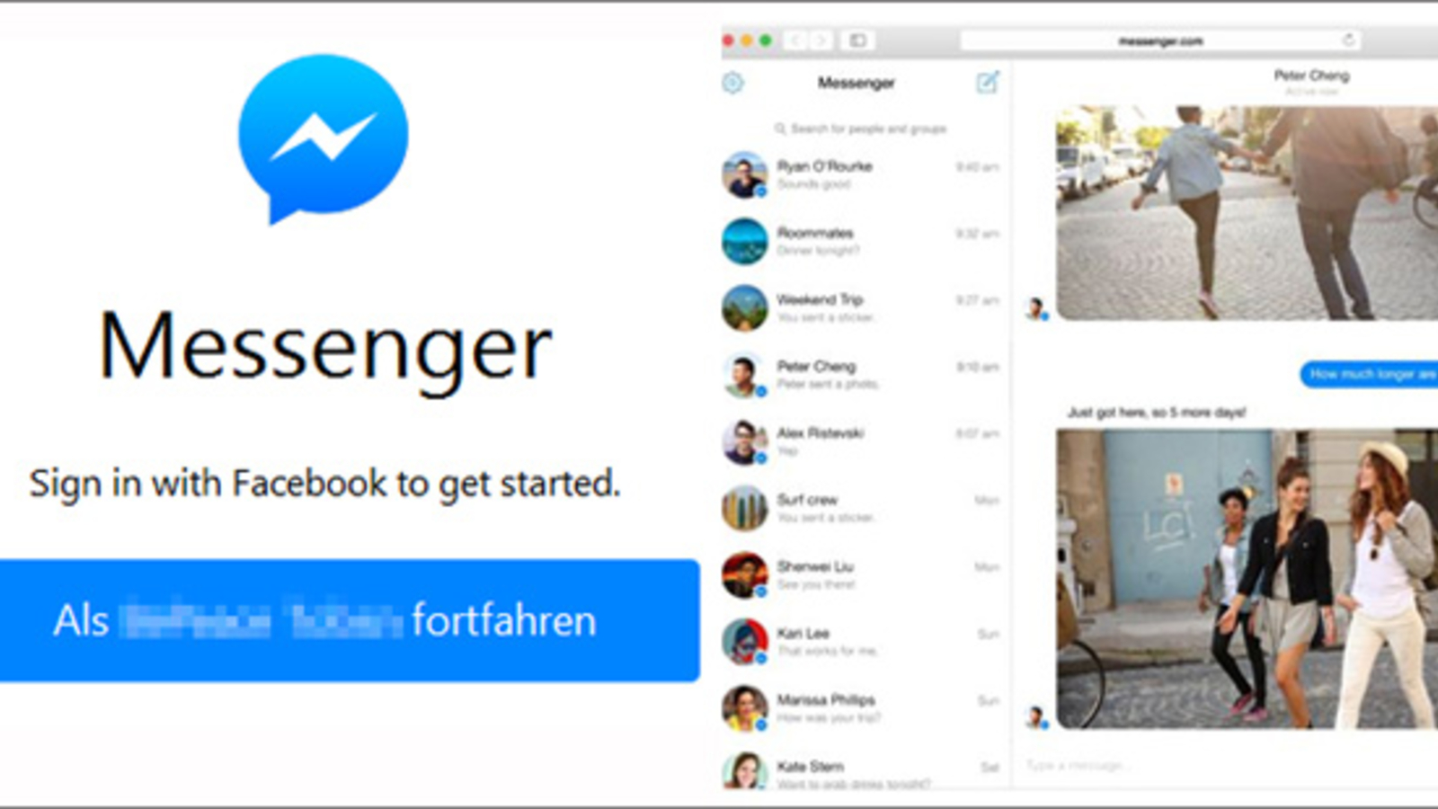 FacebookMessenger für den Browser ist da