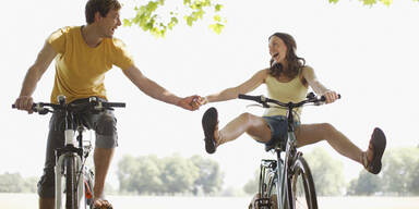 Im Sommer nehmen wir das Fahrrad