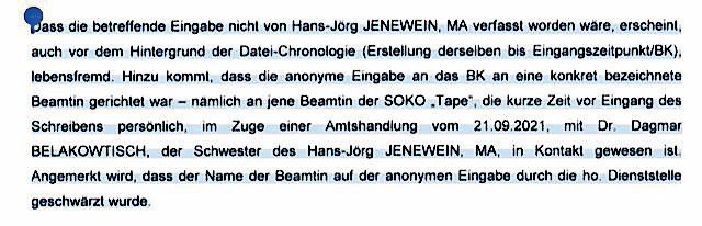 Faksimile Jenewein Belakowitsch