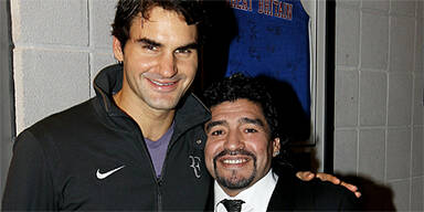 Maradona traf Roger Federer