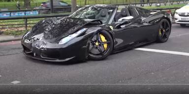 Zwei Ferraris und BMW M6 in Unfall verwickelt