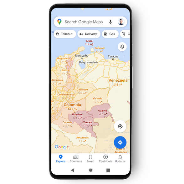 Google Maps zeigt Corona-Risiko in Echtzeit
