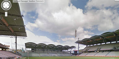 Mit Google Street View durchs Hanappi-Stadion