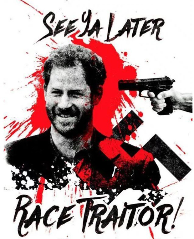 Schock-Bild: Britische Nazis drohen Prinz Harry