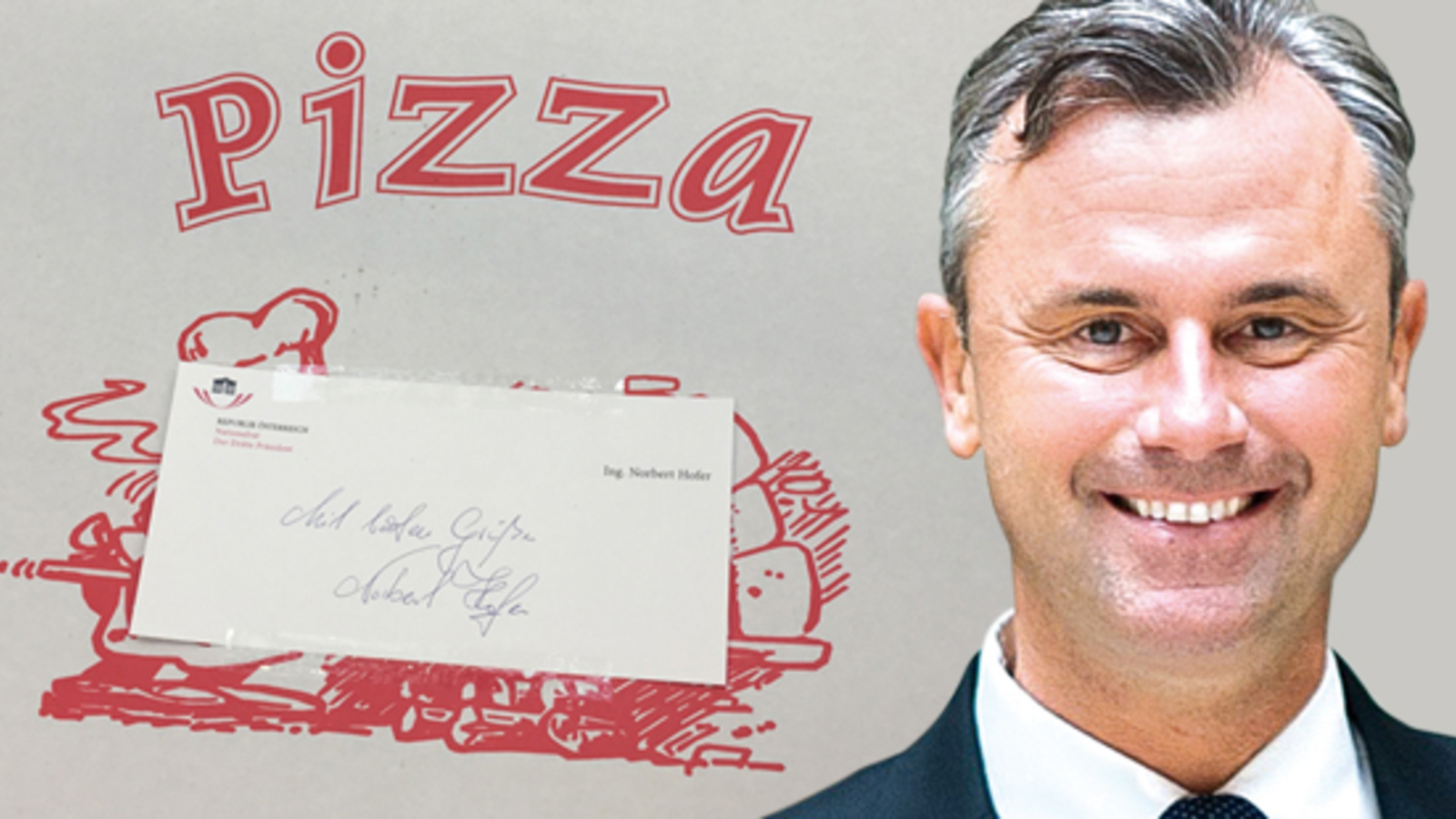 Norbert Hofer schickt oe24 SalamiPizza
