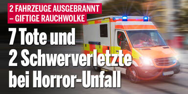 Sieben Tote und zwei Schwerverletzte bei Horror-Unfall in Deutschland