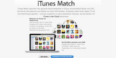 Apples iTunes Match in Österreich gestartet