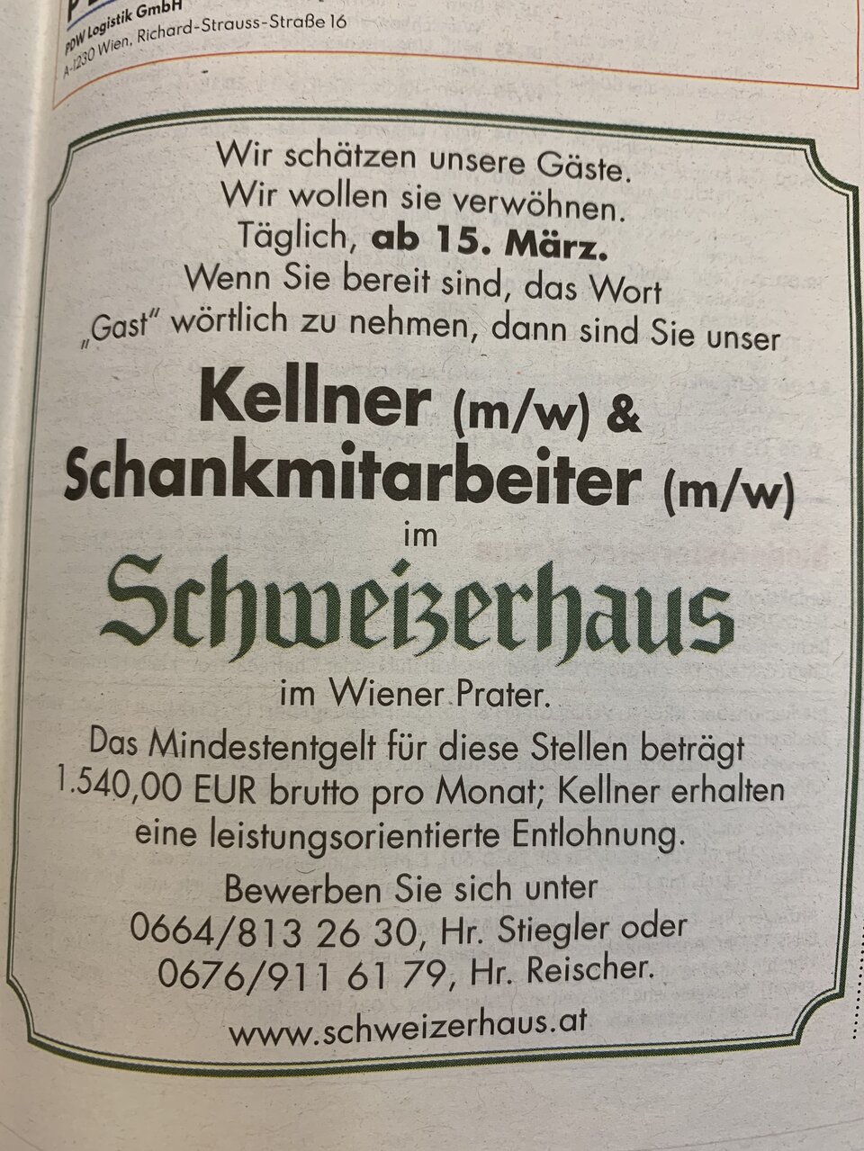 Gastro-Öffnung am 15. März: Weiß