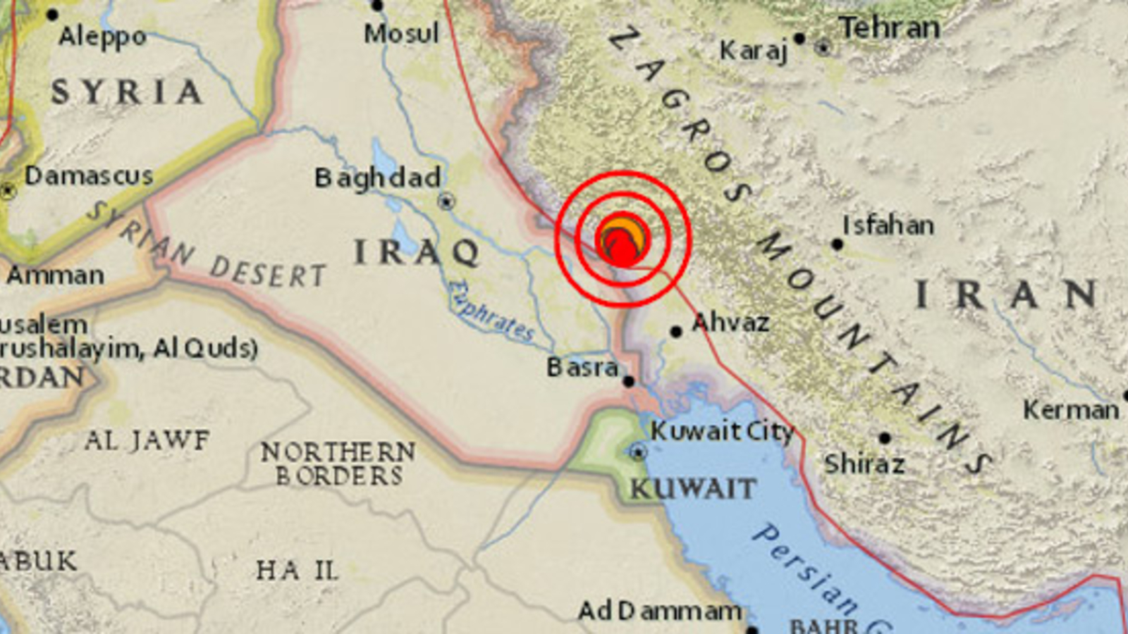 Starkes Erdbeben erschüttert Iran