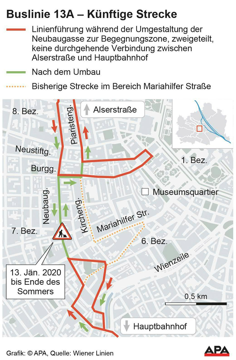Bus 13A Neubaugasse