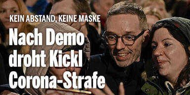 Nach Demo droht Kickl Corona-Strafe