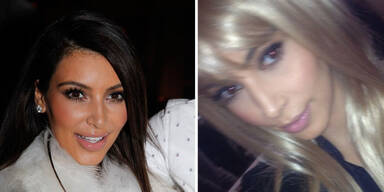 Kim Kardashian spielt mit dem Blondinen-Look