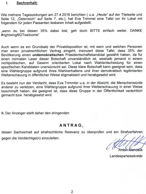 Wut-Wirtin drohen zwei Jahre Haft