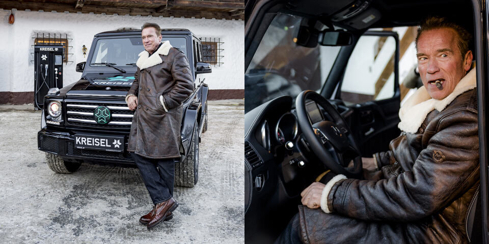 Arnie setzt auf Elektro-SUV aus Österreich