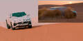 Lamborghini-SUV rast durch die Wüste