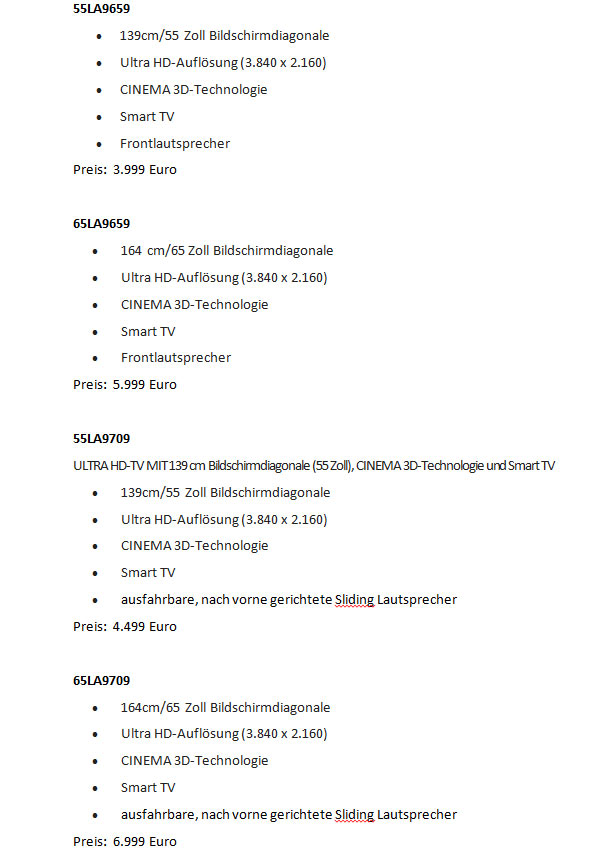 Neue UHD-Fernseher von LG starten