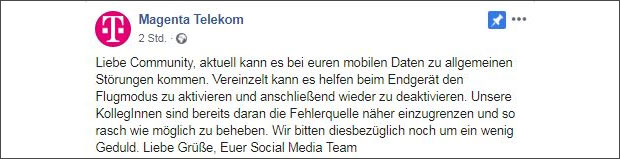 Massive Störungen bei Magenta