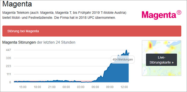 Massive Störungen bei Magenta