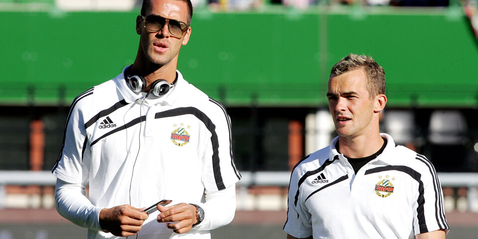 Stefan Maierhofer und Jimmy Hofer im Juli 2009 gemeinsam bei Rapid