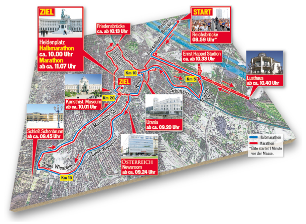 So läuft der Wien Marathon ab