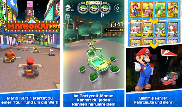 Mario Kart für iPhones und Android-Geräte