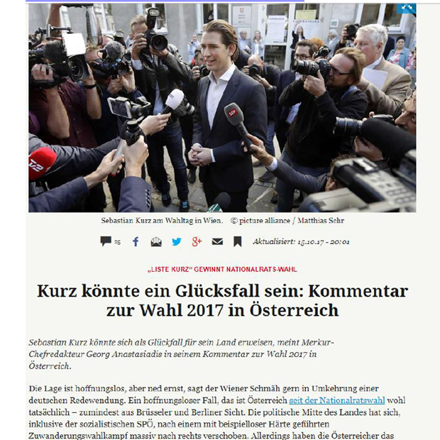 Medien machen Kurz zu Donau-Messias
