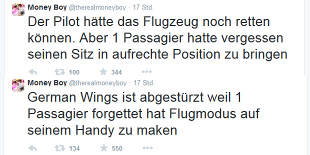 Austro-Rapper macht sich über Absturz lustig