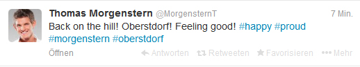 Morgenstern absolvierte erste Sprünge