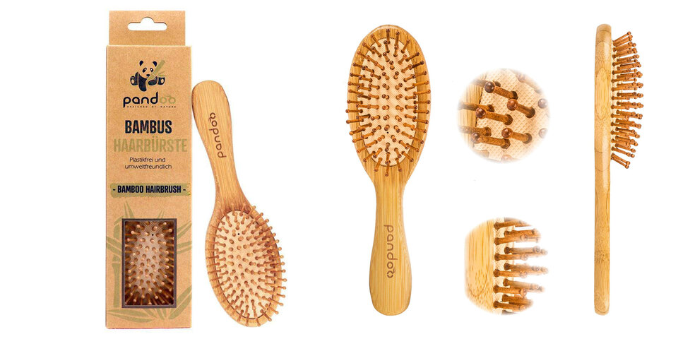 pandoo haarbürste bambus haarbürste mit naturborsten