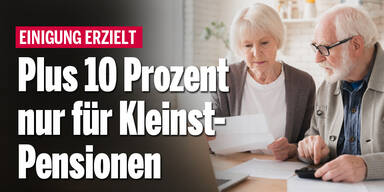 Plus 10 Prozent nur für Kleinst-Pensionen
