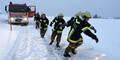 Feuerwehr im Schnee-Stress