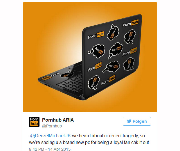 Pornhub-Laptop für ertappten Sohn