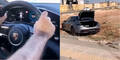 Mit 190 km/h: Porsche Taycan in Kreisverkehr geschrottet