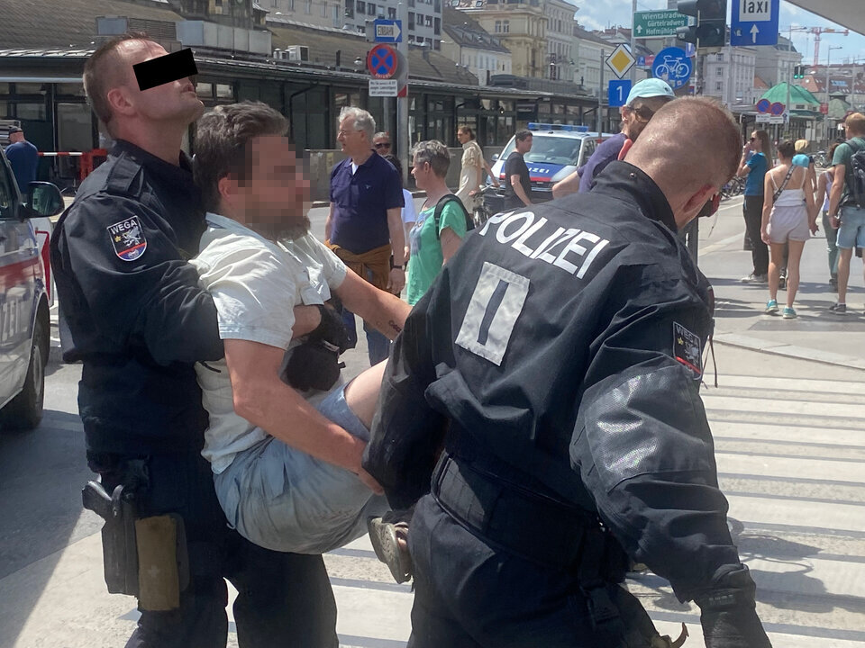 Elf Festnahmen bei Nippel-Protest in Wien