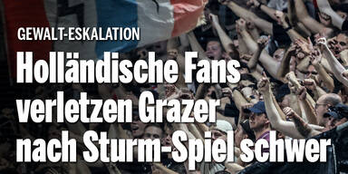 Holländische Hooligans verletzten Grazer nach Sturm-Spiel schwer