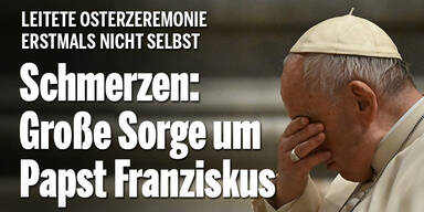 Schmerzen: Große Sorge um Papst Franziskus
