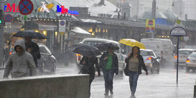 51 Stunden Dauerregen in Wien