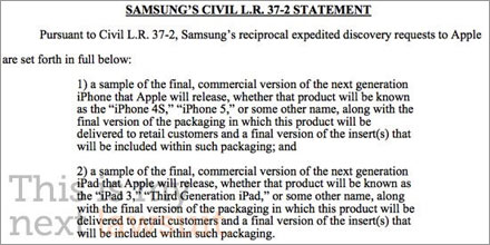 Samsung will iPhone 5 (4S) & iPad 3 sehen