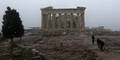 Griechenland: Schnee auf der Akropolis