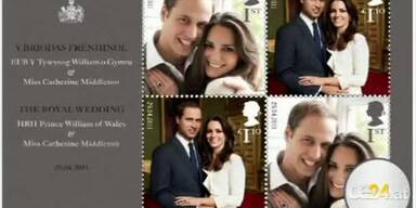 K&W: Das königliche Paar nun auch auf Briefmarken